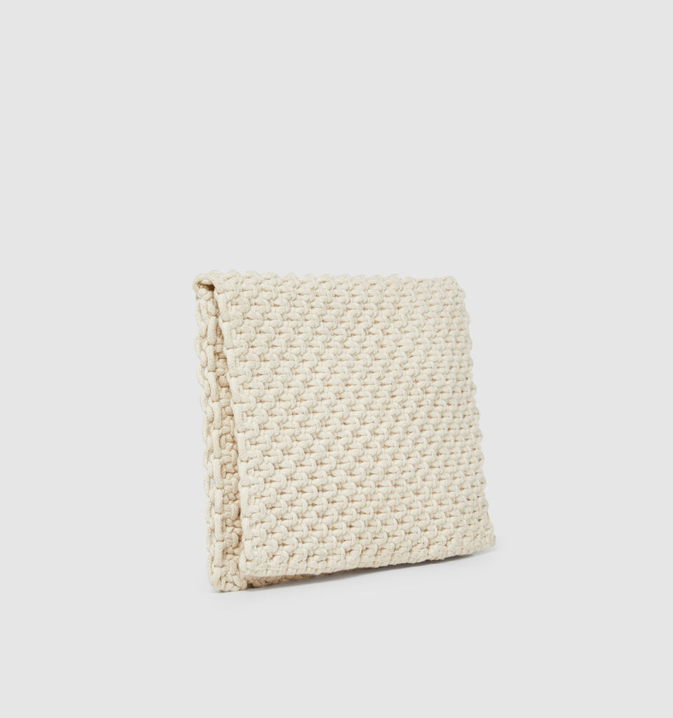 Crochet clutch - null - Creamy White | Sisley image number 4